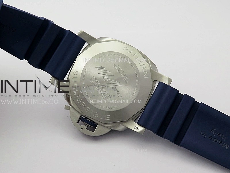 PAM1676 44mm Submersible VSF 1:1 Best Edition Blue Dial On Blue Rubber Strap P.900 Super Clone